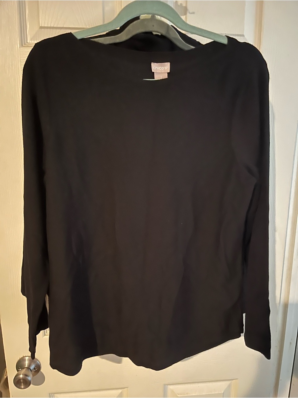 Chico's Black Long-Sleeve Sweaters